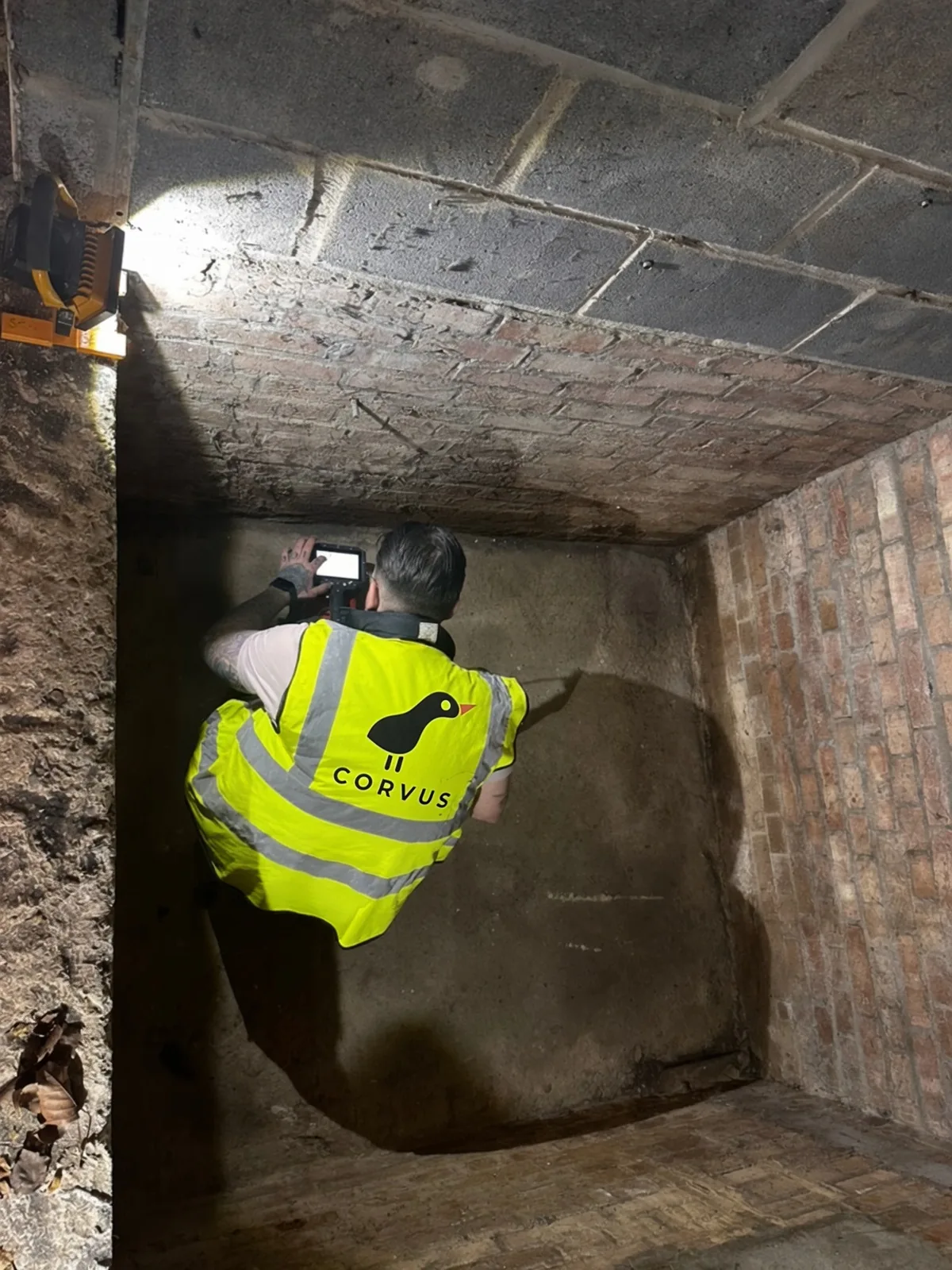 GPR survey of the lift pit base ahead of the hydraulic ram installation
