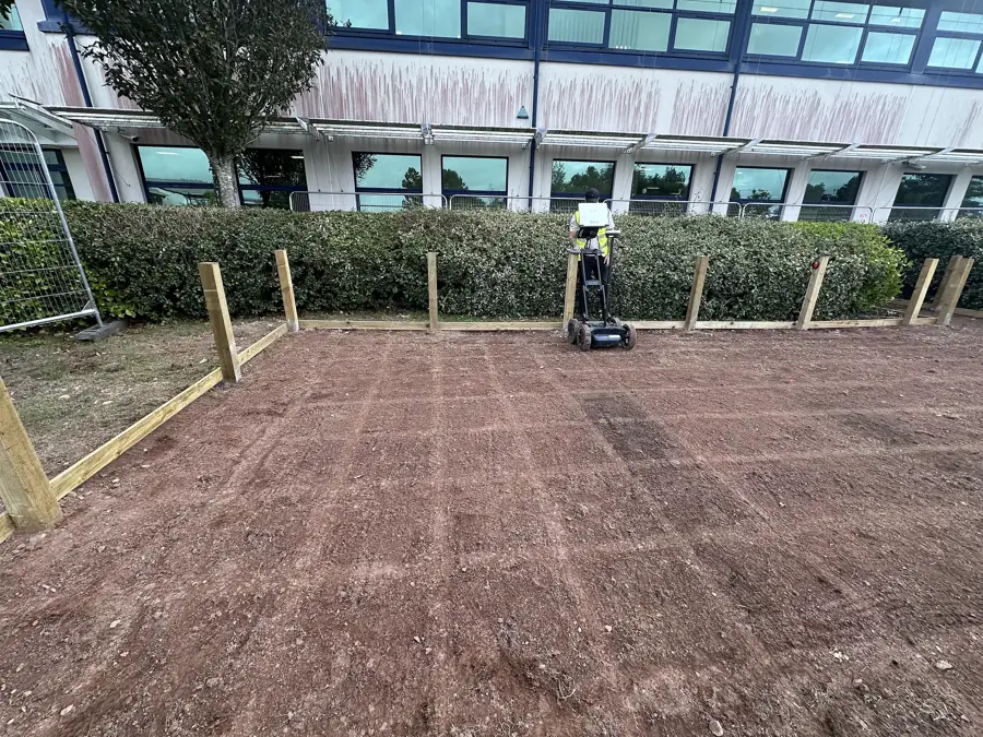 The gridded survey area