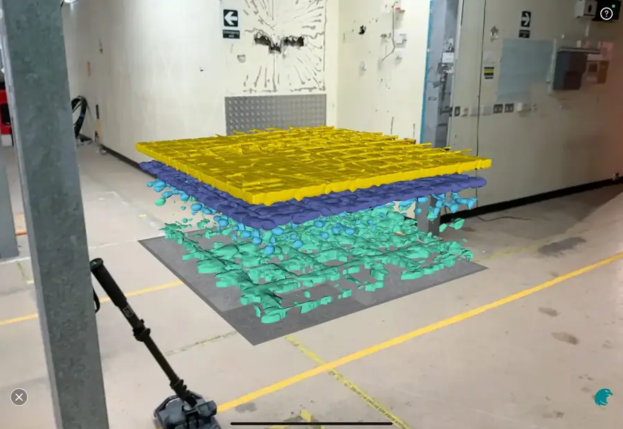 Two layers of reinforcement separated